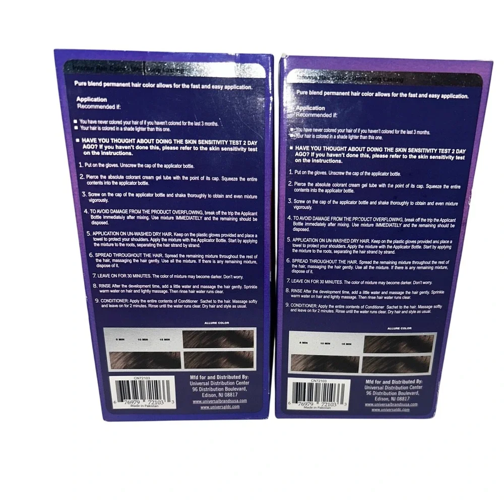 Universal Hair Color Dark Brown Permanent Hair Color 2 Boxes‎
